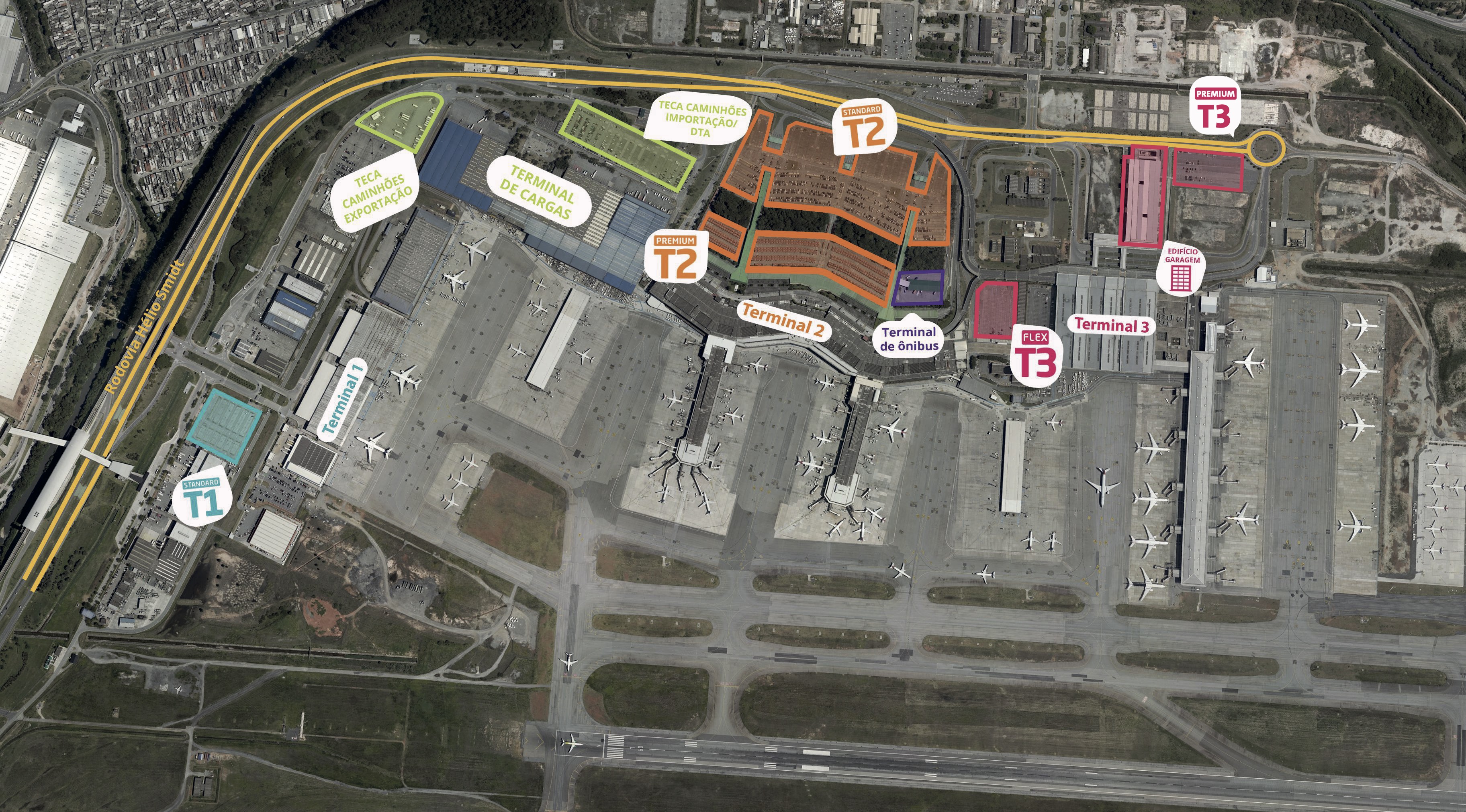 Como Chegar/Sair - Estacionamento Oficial - Aeroporto de Guarulhos (GRU)